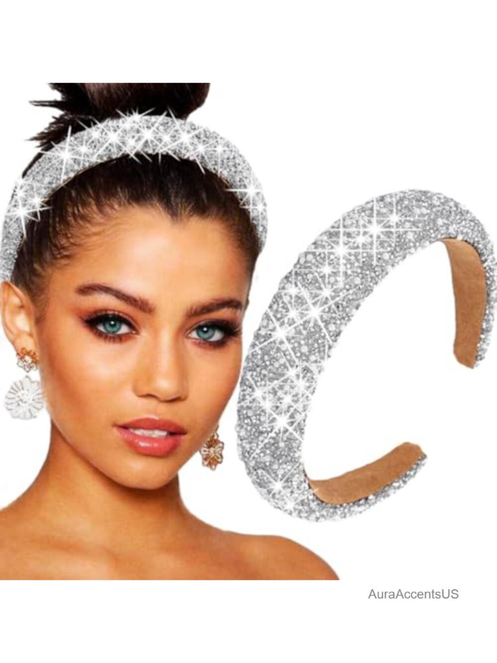 Rhinestone Wide Headband Baroque Crystal Hair Accessory